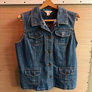 Christopher & Banks Denim Vest Large